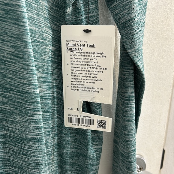 Lulu Lemon Men Vent Tech Long Sleeve Shirt - Picture 3 of 4